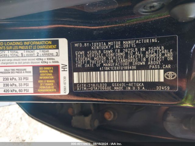 Photo 8 VIN: 4T1BK1EBXFU189496 - TOYOTA AVALON 