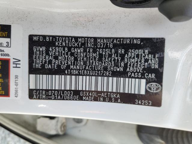 Photo 12 VIN: 4T1BK1EBXGU217282 - TOYOTA AVALON XLE 