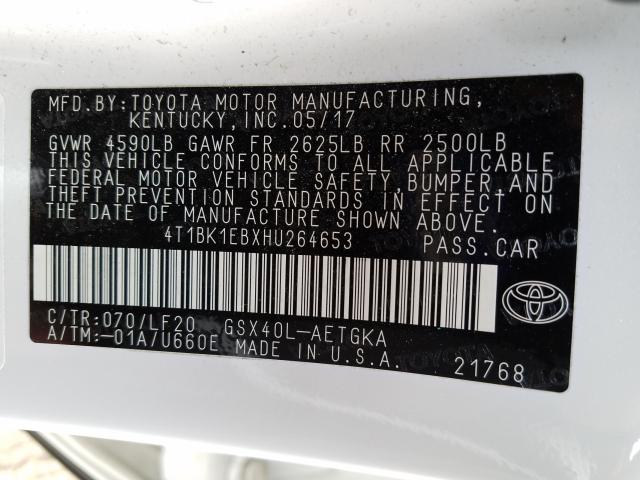 Photo 9 VIN: 4T1BK1EBXHU264653 - TOYOTA AVALON XLE 