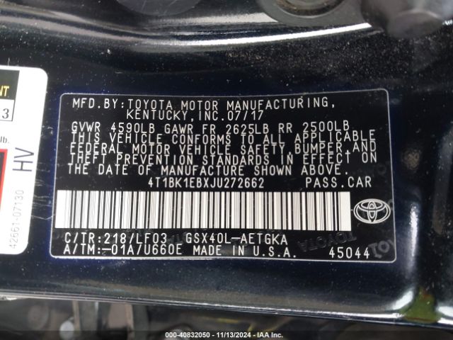 Photo 8 VIN: 4T1BK1EBXJU272662 - TOYOTA AVALON 