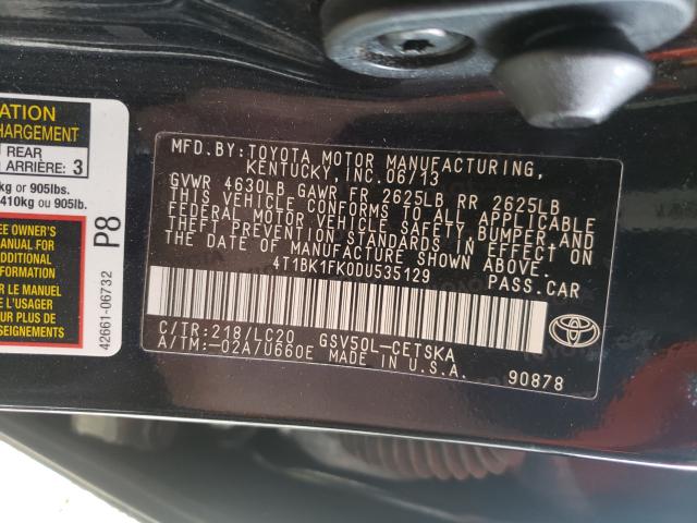 Photo 9 VIN: 4T1BK1FK0DU535129 - TOYOTA CAMRY SE 