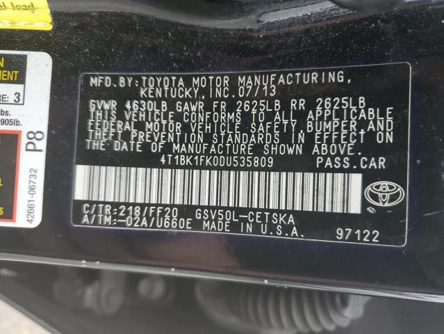 Photo 12 VIN: 4T1BK1FK0DU535809 - TOYOTA CAMRY SE 