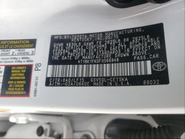 Photo 9 VIN: 4T1BK1FK0FU566948 - TOYOTA CAMRY XSE 