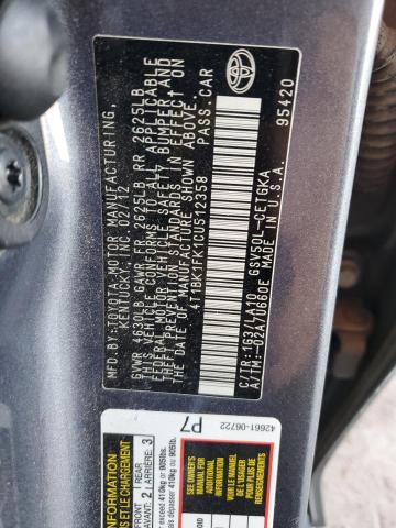 Photo 11 VIN: 4T1BK1FK1CU512358 - TOYOTA CAMRY SE 