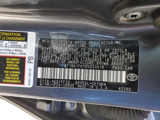 Photo 11 VIN: 4T1BK1FK1DU023010 - TOYOTA CAMRY 