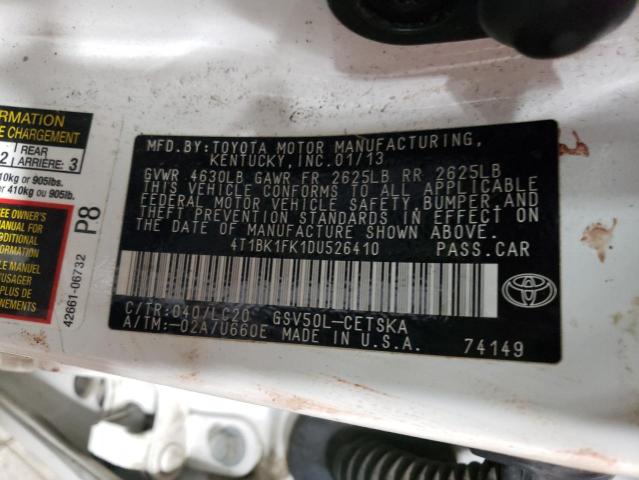 Photo 9 VIN: 4T1BK1FK1DU526410 - TOYOTA CAMRY SE 