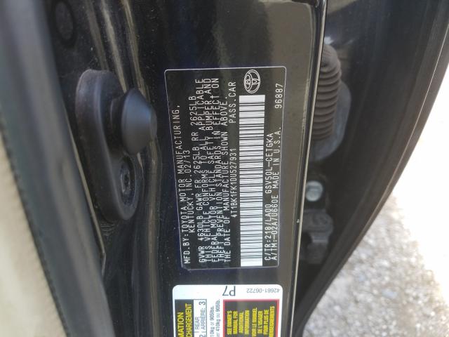 Photo 9 VIN: 4T1BK1FK1DU527931 - TOYOTA CAMRY SE 