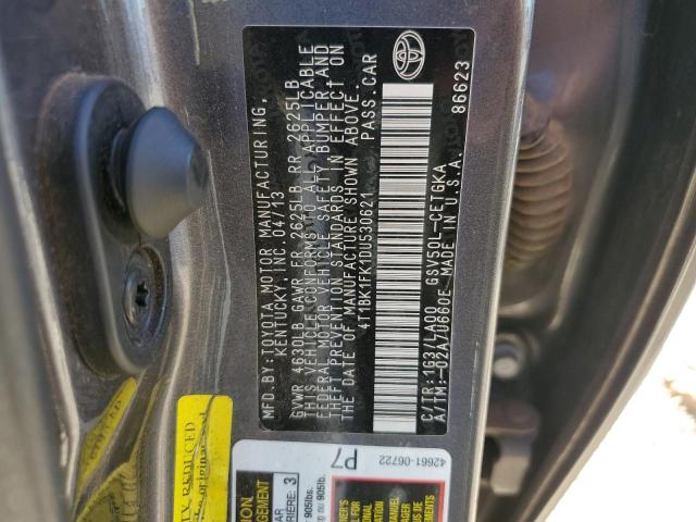 Photo 12 VIN: 4T1BK1FK1DU530621 - TOYOTA CAMRY SE 