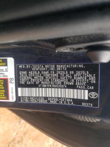 Photo 9 VIN: 4T1BK1FK1DU535074 - TOYOTA CAMRY SE 