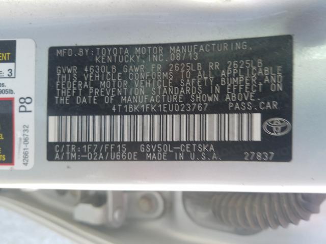 Photo 9 VIN: 4T1BK1FK1EU023767 - TOYOTA CAMRY SE 