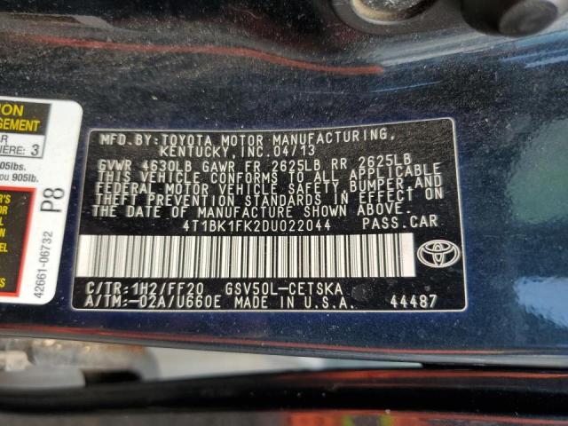 Photo 11 VIN: 4T1BK1FK2DU022044 - TOYOTA CAMRY 