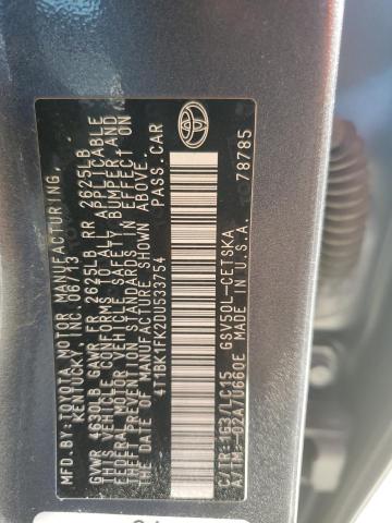 Photo 11 VIN: 4T1BK1FK2DU533754 - TOYOTA CAMRY SE 