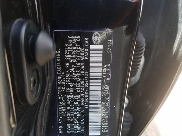 Photo 9 VIN: 4T1BK1FK2EU547431 - TOYOTA CAMRY SE 