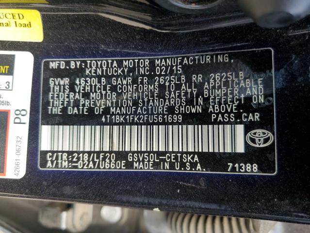 Photo 11 VIN: 4T1BK1FK2FU561699 - TOYOTA CAMRY XSE 