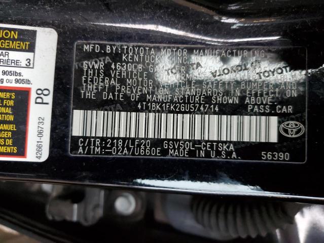 Photo 9 VIN: 4T1BK1FK2GU574714 - TOYOTA CAMRY XSE 