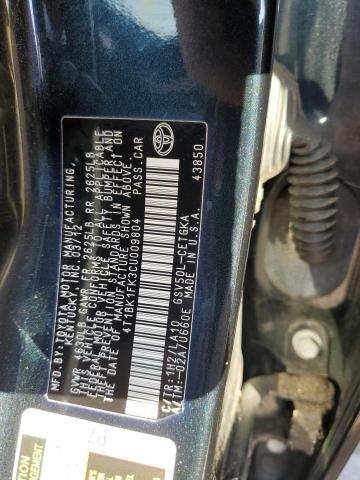 Photo 11 VIN: 4T1BK1FK3CU009804 - TOYOTA CAMRY SE 