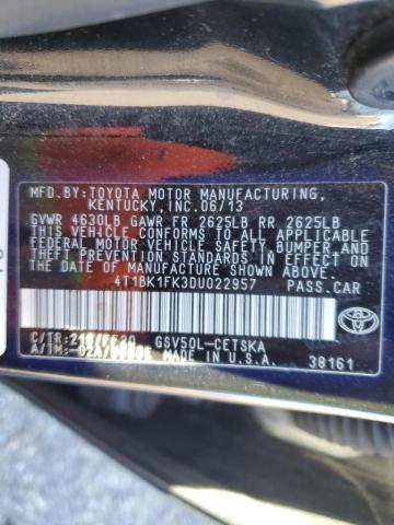 Photo 12 VIN: 4T1BK1FK3DU022957 - TOYOTA CAMRY SE 