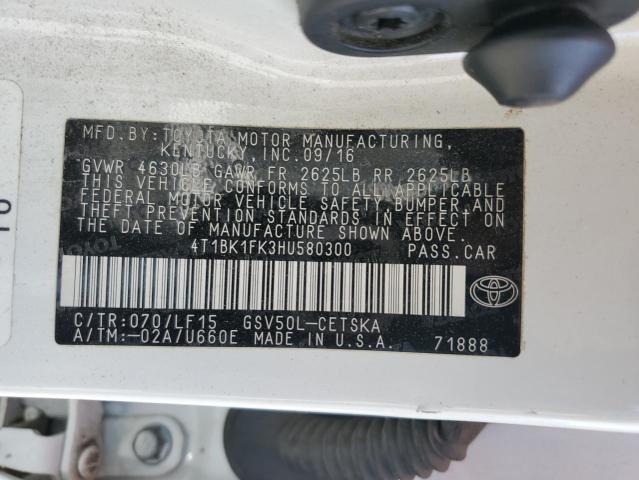 Photo 11 VIN: 4T1BK1FK3HU580300 - TOYOTA CAMRY 