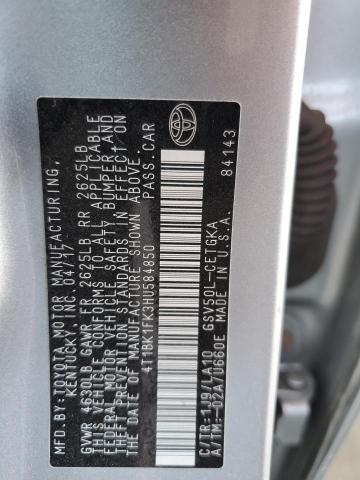 Photo 11 VIN: 4T1BK1FK3HU584850 - TOYOTA CAMRY XSE 