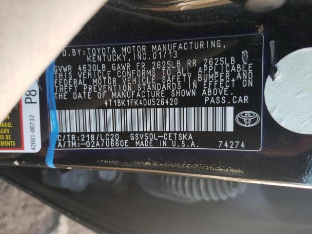 Photo 9 VIN: 4T1BK1FK4DU526420 - TOYOTA CAMRY SE 