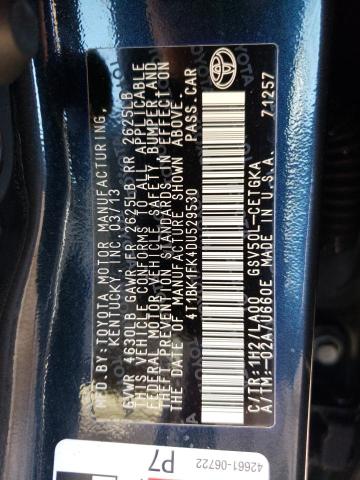 Photo 11 VIN: 4T1BK1FK4DU529530 - TOYOTA CAMRY 