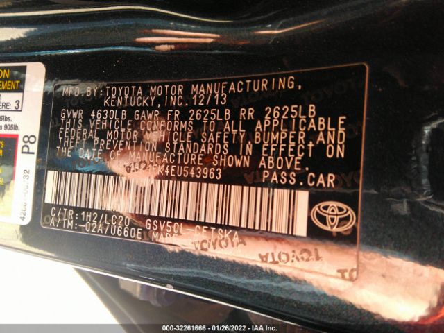 Photo 8 VIN: 4T1BK1FK4EU543963 - TOYOTA CAMRY 