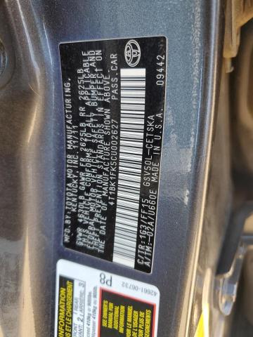 Photo 11 VIN: 4T1BK1FK5CU002627 - TOYOTA CAMRY SE 