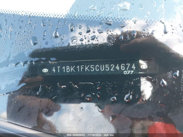 Photo 8 VIN: 4T1BK1FK5CU524674 - TOYOTA CAMRY 