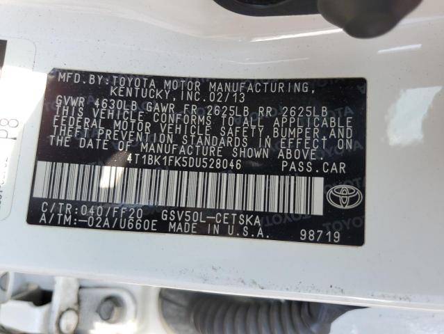 Photo 11 VIN: 4T1BK1FK5DU528046 - TOYOTA CAMRY SE 