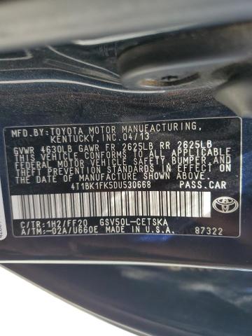 Photo 12 VIN: 4T1BK1FK5DU530668 - TOYOTA CAMRY 