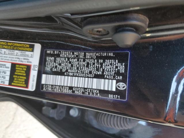 Photo 11 VIN: 4T1BK1FK5DU534607 - TOYOTA CAMRY 