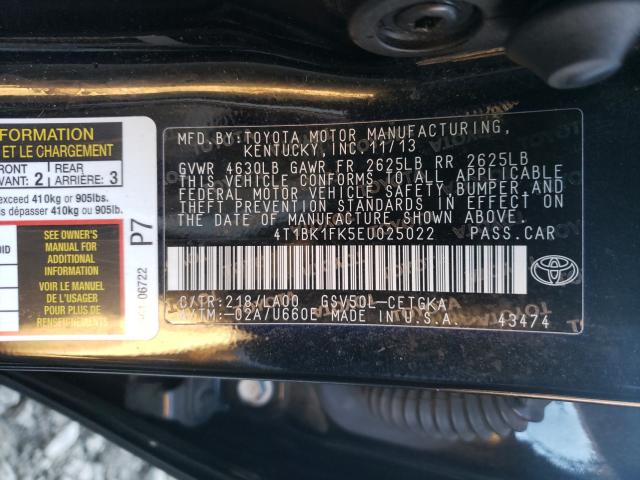 Photo 9 VIN: 4T1BK1FK5EU025022 - TOYOTA CAMRY SE 