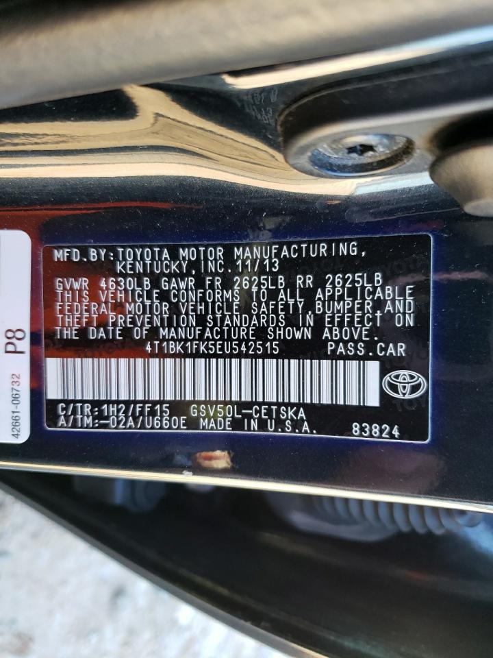 Photo 11 VIN: 4T1BK1FK5EU542515 - TOYOTA CAMRY 