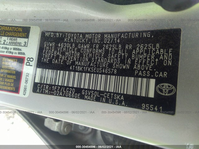 Photo 8 VIN: 4T1BK1FK5EU546578 - TOYOTA CAMRY 