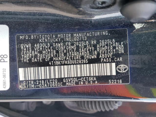 Photo 11 VIN: 4T1BK1FK6DU528265 - TOYOTA CAMRY 