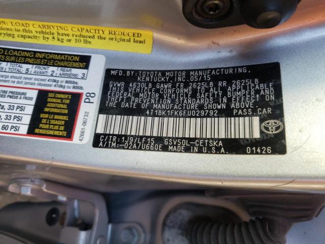 Photo 9 VIN: 4T1BK1FK6FU029792 - TOYOTA CAMRY XSE 