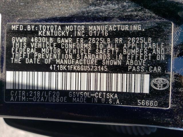 Photo 11 VIN: 4T1BK1FK6GU573145 - TOYOTA CAMRY 