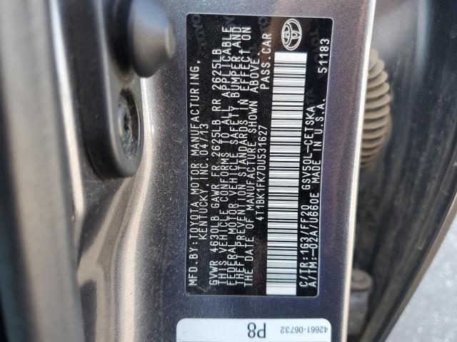 Photo 11 VIN: 4T1BK1FK7DU531627 - TOYOTA CAMRY SE 