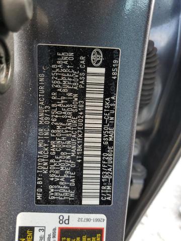 Photo 11 VIN: 4T1BK1FK7EU024163 - TOYOTA CAMRY SE 