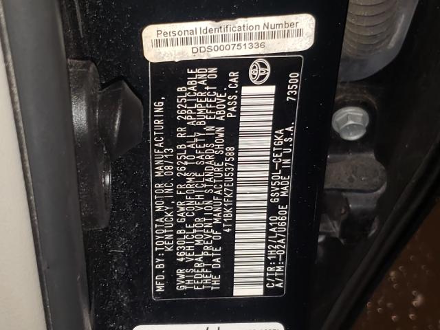 Photo 9 VIN: 4T1BK1FK7EU537588 - TOYOTA CAMRY SE 