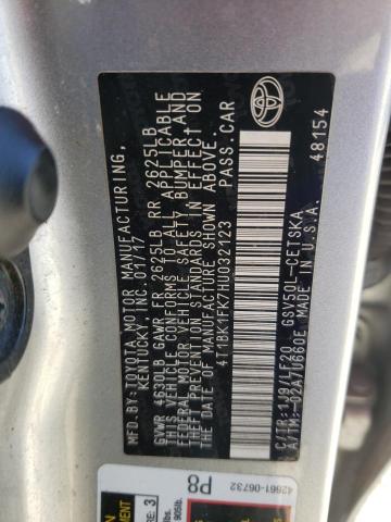 Photo 11 VIN: 4T1BK1FK7HU032123 - TOYOTA CAMRY 