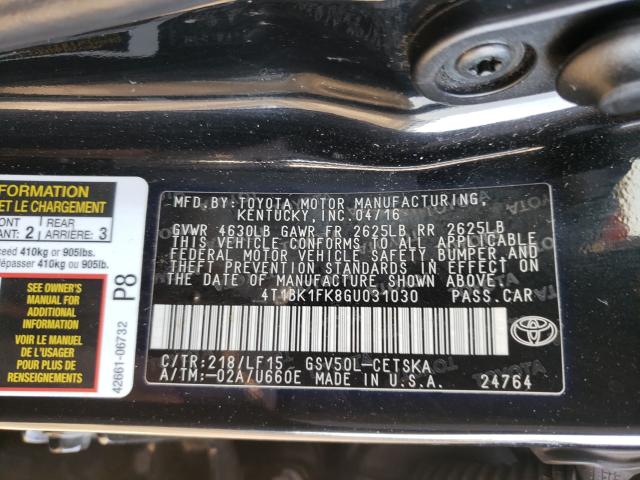 Photo 9 VIN: 4T1BK1FK8GU031030 - TOYOTA CAMRY XSE 