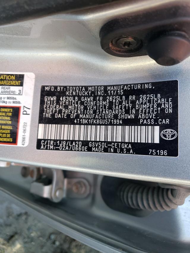 Photo 9 VIN: 4T1BK1FK8GU571994 - TOYOTA CAMRY XSE 