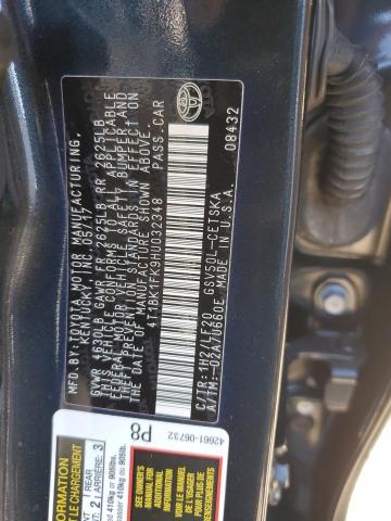 Photo 12 VIN: 4T1BK1FK9HU032348 - TOYOTA CAMRY XSE 