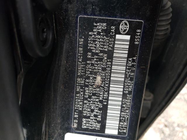 Photo 9 VIN: 4T1BK1FKXCU506381 - TOYOTA CAMRY SE 