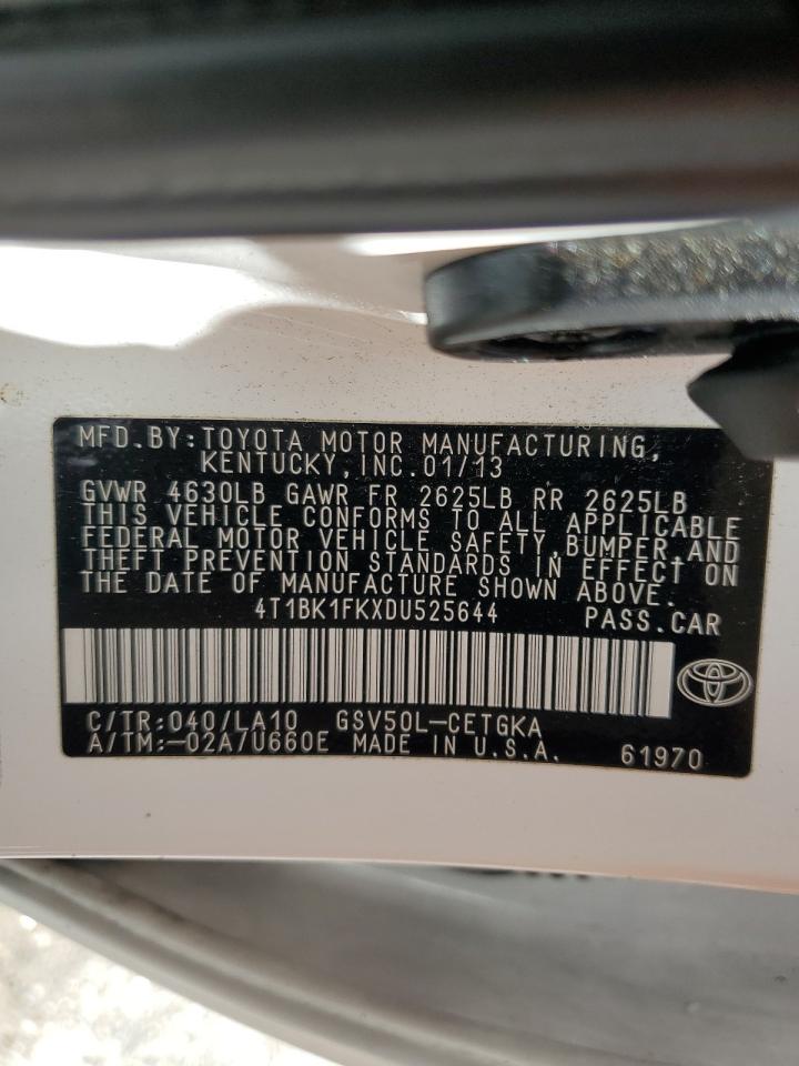 Photo 11 VIN: 4T1BK1FKXDU525644 - TOYOTA CAMRY 