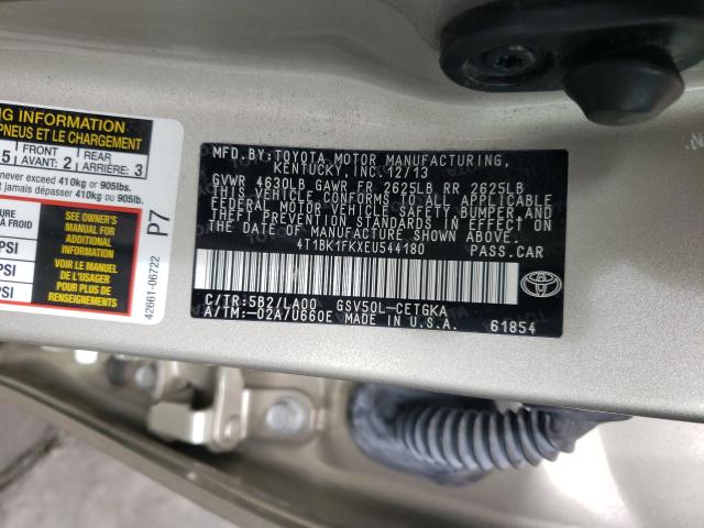 Photo 9 VIN: 4T1BK1FKXEU544180 - TOYOTA CAMRY SE 