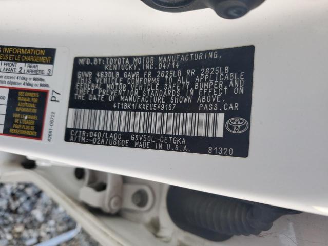 Photo 11 VIN: 4T1BK1FKXEU549167 - TOYOTA CAMRY SE 