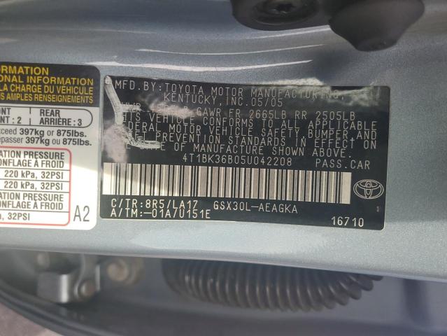 Photo 11 VIN: 4T1BK36B05U042208 - TOYOTA AVALON XL 