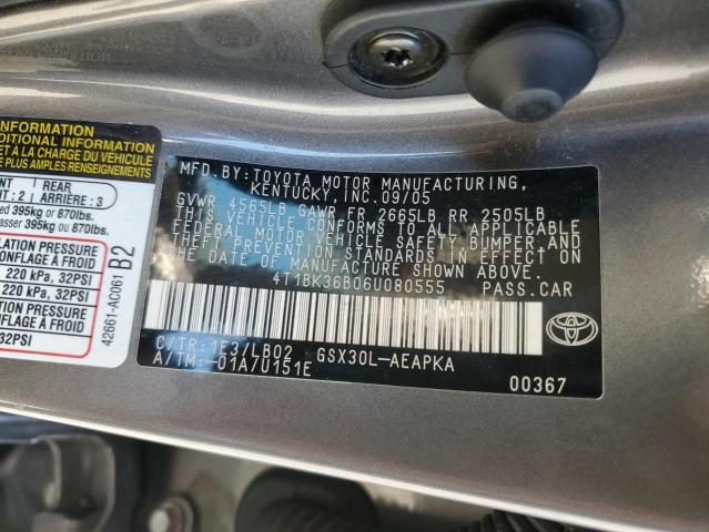 Photo 12 VIN: 4T1BK36B06U080555 - TOYOTA AVALON 